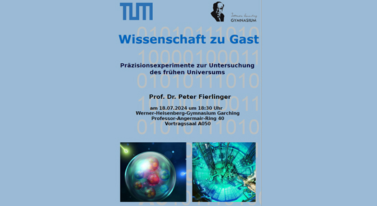 Wissenschaft zu Gast: „Präzisionsexperimente zur Untersuchung des frühen Universums“ (Prof. Dr. Peter Fierlinger)